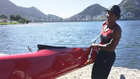 Baiano após treinamento na Lagoa Rodrigues de Freitas, no Rio de Janeiro (Foto: Carlos Bandeira de Mello/Lancepress!)