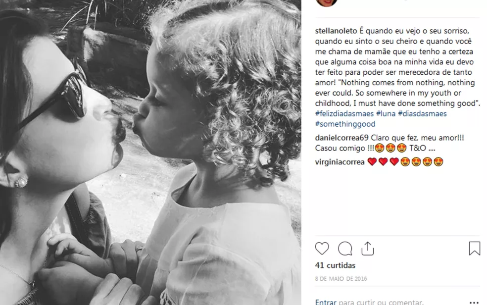 Stella Noleto, mãe da Luna, morreu em setembro de 2016, após complicações por conta da Lúpus — Foto: Reprodução/Instagram Stella Noleto, mãe da Luna, morreu em setembro de 2016, após complicações por conta da Lúpus — Foto: Reprodução/Instagram