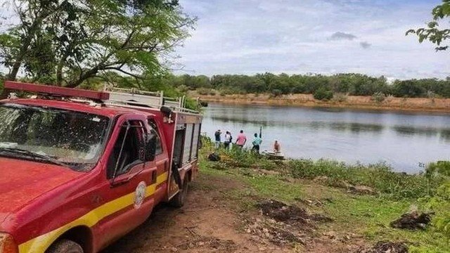 Lago onde um homem foi encontrado morto, em Brasilândia de Minas