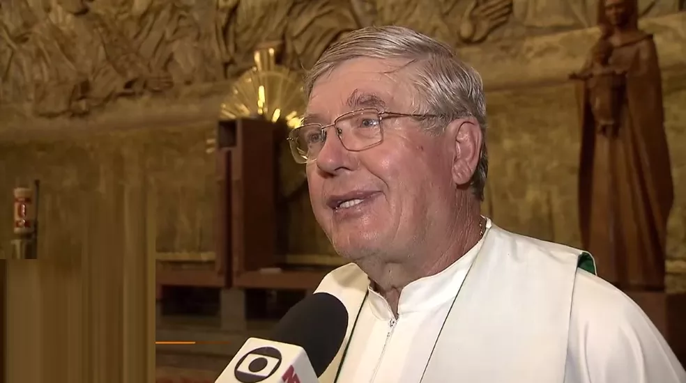 Padre Kazimerz Wojn foi fiscalizar obra que acontece no terreno da igreja quando foi morto em Brasília — Foto: TV Globo/Reprodução Padre Kazimerz Wojn foi fiscalizar obra que acontece no terreno da igreja quando foi morto em Brasília — Foto: TV Globo/Reprodução