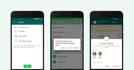 WhatsApp cria ferramenta que bloqueia desconhecidos de colocar pessoas em grupos WhatsApp cria ferramenta que bloqueia desconhecidos de colocar pessoas em grupos