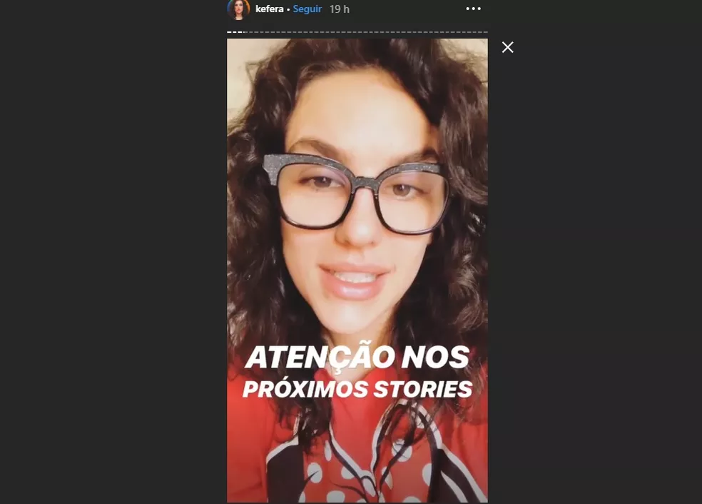 Atriz Kéfera Buchmann fez posts para contar história de Eva — Foto: Reprodução/Instagram Atriz Kéfera Buchmann fez posts para contar história de Eva — Foto: Reprodução/Instagram