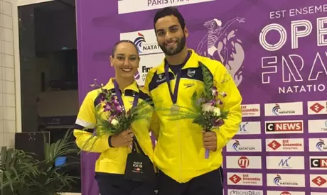 Giovana Stephan e Renan Souza garantiram dois bronzes para o Brasil (Foto: Divulgação)