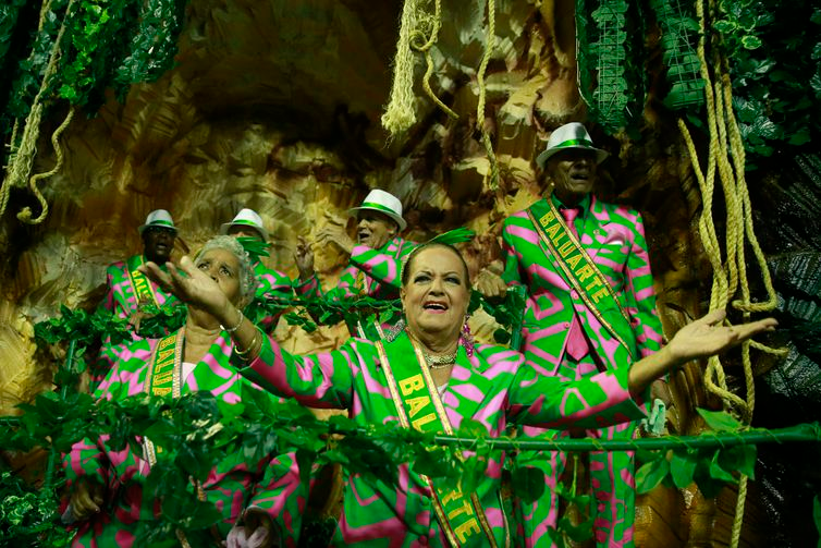 Desfile da Mangueira no Carnaval 2019 no Rio de Janeiro