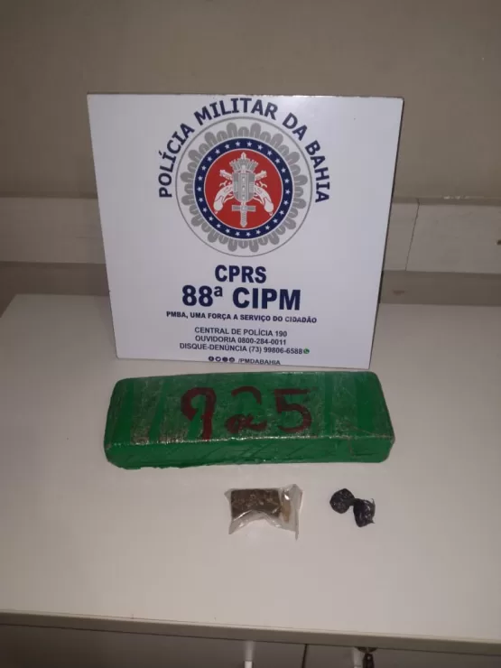 PM prende em Caravelas, traficante teixeirense com mais de 1 Kg de drogas