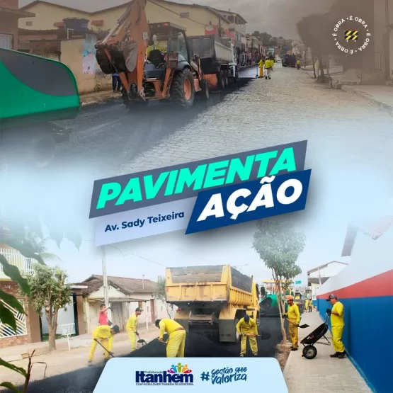 Obras de pavimentação asfáltica são concluídas na Avenida Sady Teixeira, em Itanhém