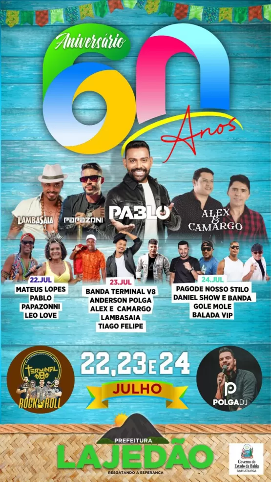 Lajedão se prepara para comemorar o aniversário de 60 anos  da cidade