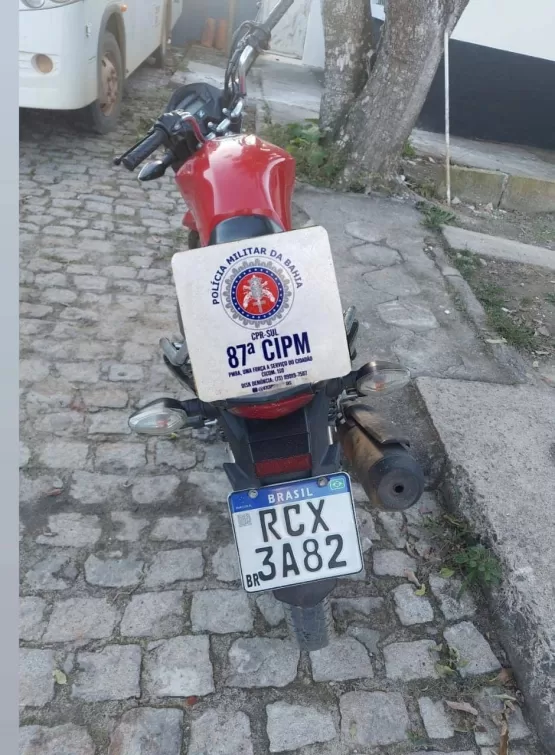 PM apreende em Teixeira de Freitas moto que havia sido furtada em 2021