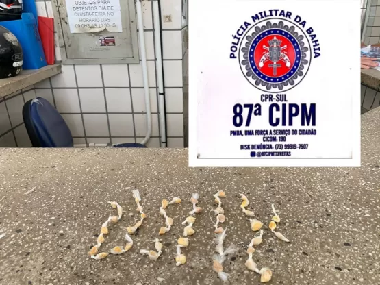 PM apreende menor com 46 pedras de crack em Teixeira de Freitas
