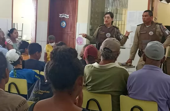 43ª CIPM realiza reunião comunitária em Água Limpa, distrito de Jucuruçu