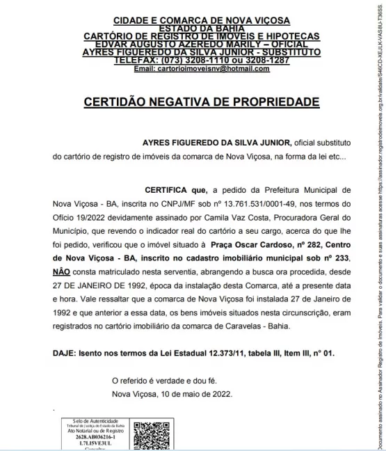   Prefeita Luciana se pronuncia sobre a derrubada do casebre que pertenceu a Franz Krajcebeg para construção do Pier de Nova Viçosa 