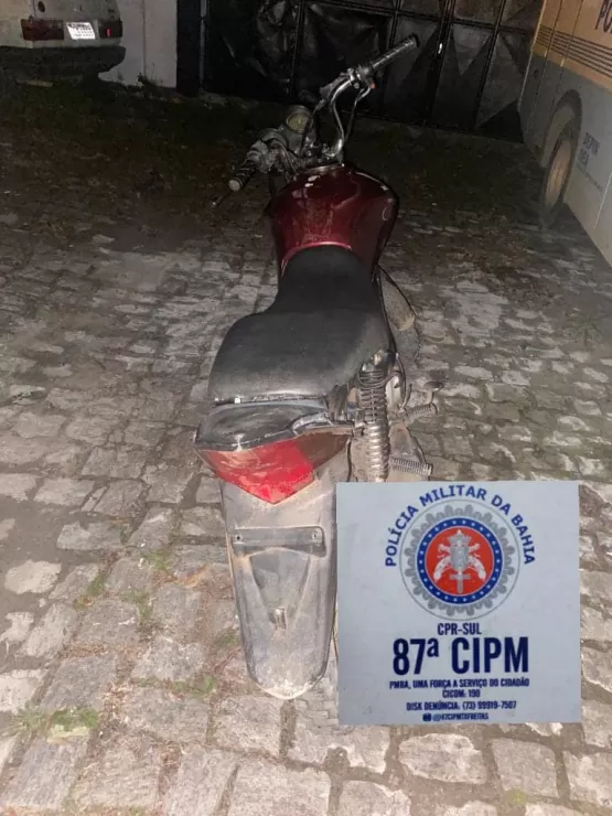 PM apreende moto com adulteração no motor e no chassis em Santo Antônio