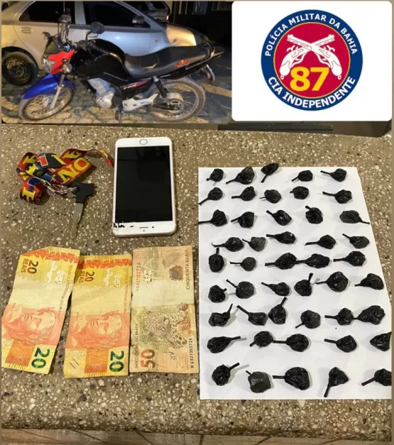 PM prende homem com 47 pedras de crack em Teixeira de Freitas