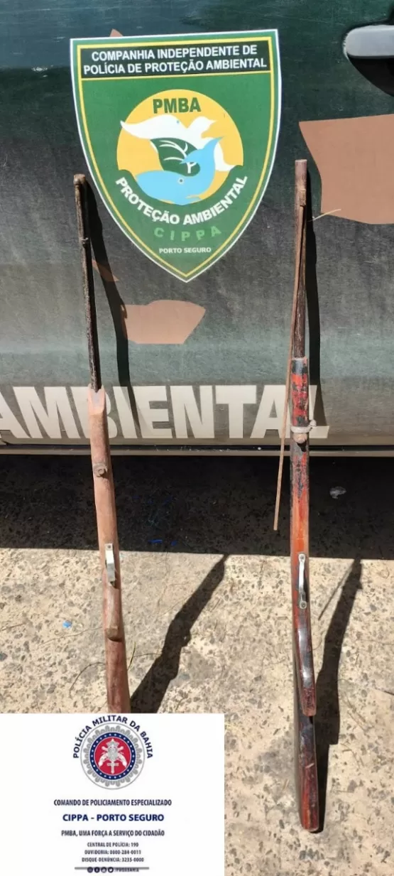 CIPPA/Porto Seguro aprende  09 armas de fogo usadas por caçadores