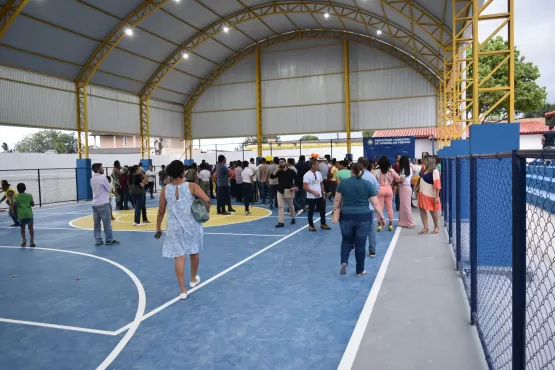 Prefeito Marcelo Belitardo inaugura a quadra poliesportiva da Escola Municipal Pedro Agrizzi