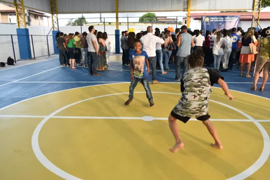 Prefeito Marcelo Belitardo inaugura a quadra poliesportiva da Escola Municipal Pedro Agrizzi