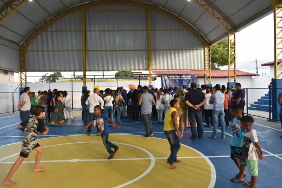 Prefeito Marcelo Belitardo inaugura a quadra poliesportiva da Escola Municipal Pedro Agrizzi