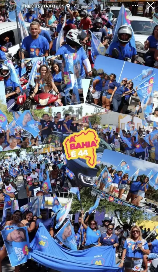 Prefeito de Vera Cruz recebe ACM Neto com festa e povo comemora