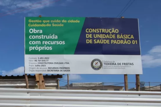 Prefeitura de Teixeira prossegue com a construção da UBS do residencial Santos Guimarães