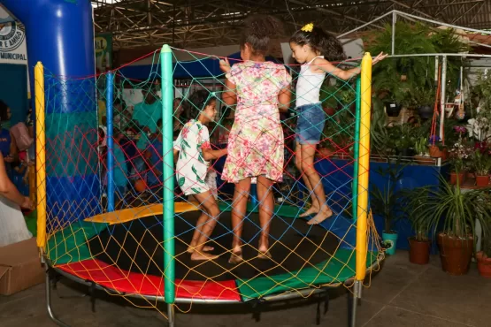 Crianças teixeirenses se divertem em evento no Mercado Municipal