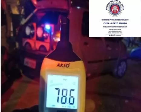Policiais da CIPPA e 8º BPM apreenderam 08 equipamentos de som em Porto Seguro.
