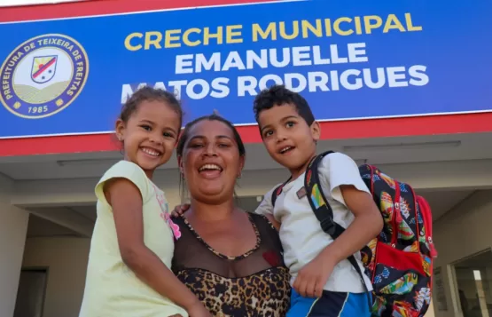 Creche Municipal Emanuelle Matos Rodrigues recebe crianças com muito aprendizado e diversão no primeiro dia de aula