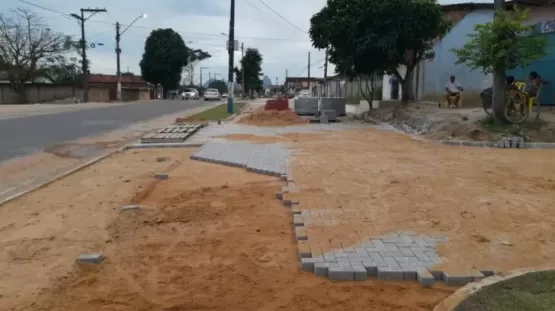 Obras da ciclovia e pista de caminhada avançam no bairro da Liberdade em Itamaraju