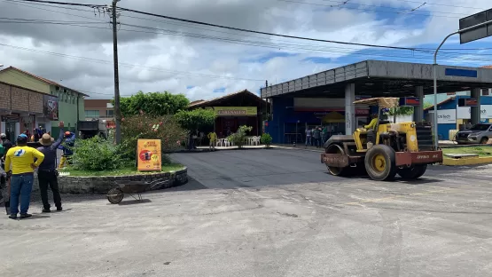 Iniciada a obra de asfaltamento do bairro Palmeiras ao Caravelas