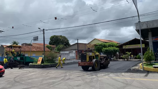 Iniciada a obra de asfaltamento do bairro Palmeiras ao Caravelas