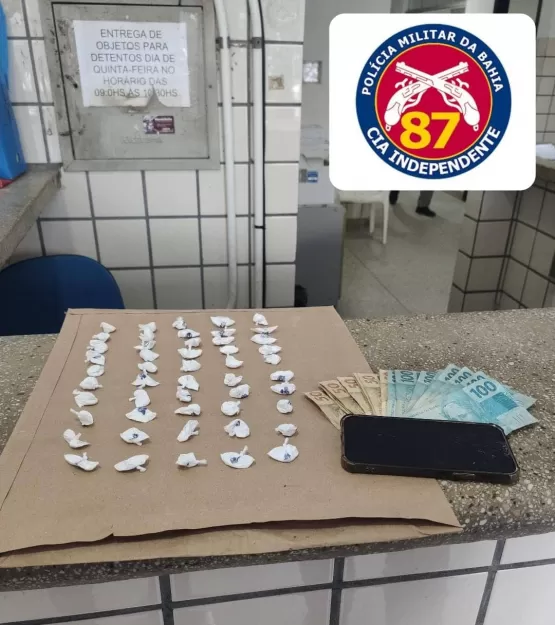 PM prende homem com cocaína e dinheiro no Bela Vista em Teixeira de Freitas