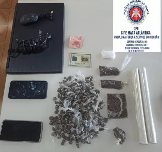 Dupla é presa por tráfico de drogas no interior de Nova Viçosa