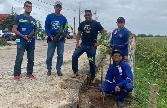 Prefeitura e Embasa começam novos plantios de árvores na cidade de Mucuri