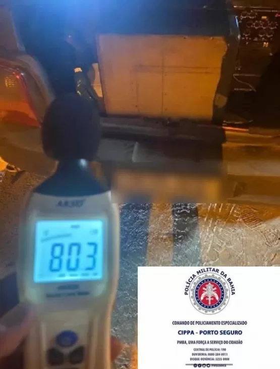 Ação realizada por policiais militares da CIPPA/PS e 8ºBPM, apreende nove aparelhagens de som em Porto Seguro