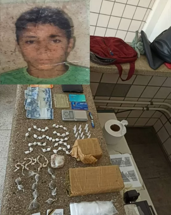 Policiais Militares prende homem com drogas na cidade de Itamaraju; ele tentou fugir, mas foi interceptado e preso pela guarnição