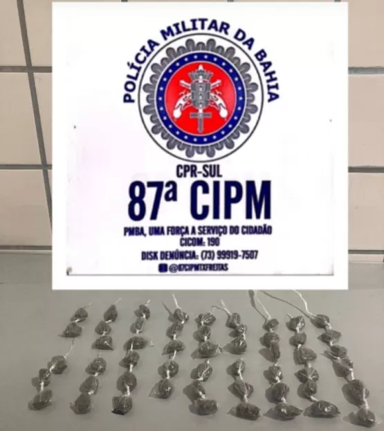 PM apreende menor com 52 papelotes de maconha em Teixeira de Freitas