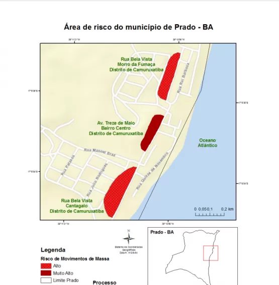 Prado em alerta  - Cemaden  faz alerta para chuvas  fortes com riscos de deslizamentos