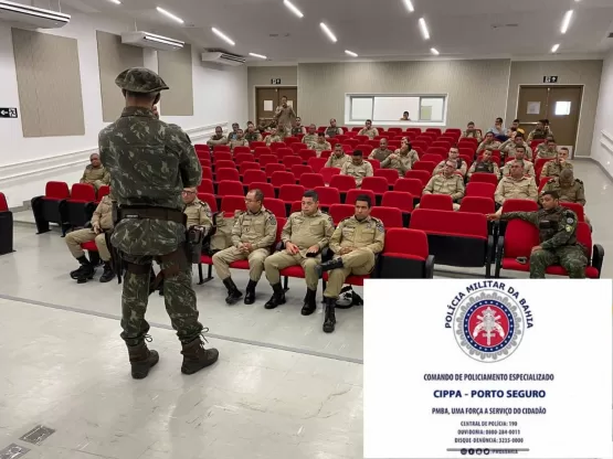 CIPPA/PS ministra palestra sobre os Crimes de Poluição Sonora e Perturbação do Sossego ao efetivo da 87ª CIPM/Teixeira de Freitas.