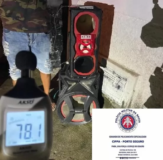 Operação Patrulha do Sossego apreende aparelhagens de som nos municípios de Porto Seguro e Santa Cruz Cabrália.