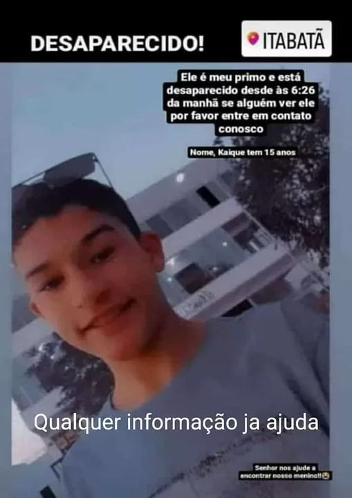 Família busca por adolescente que desapareceu em Itabatã, padrasto é o principal suspeito