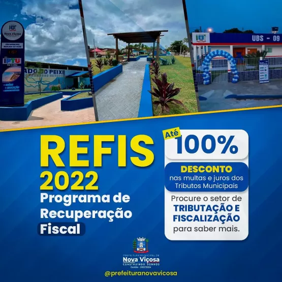 Prefeitura de Nova Viçosa lança Programa de recuperação Fiscal com desconte de até 100% no Refis