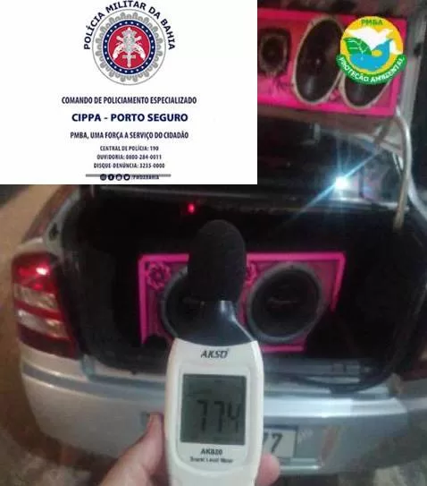 Operação Patrulha do Sossego apreende seis aparelhagens de som em Porto Seguro neste final de semana
