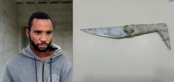 Vendedor de balas é agredido por facada por ladrão no Centro de Teixeira de Freitas. Agressor foi preso