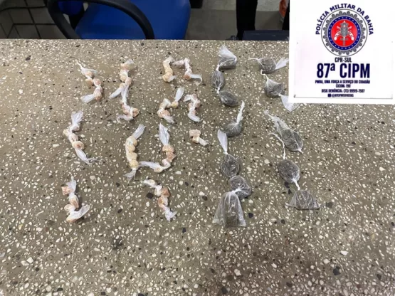 PM de Teixeira de Freitas apreende droga no bairro Santa Rita e em Duque de Caxias