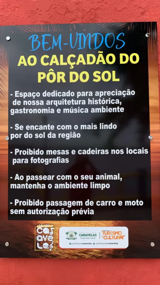 Caravelas vai inaugurar o Calçadão do Pôr Sol