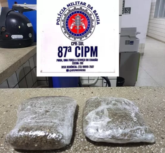 PM prende traficante com quase meio quilo de maconha em Teixeira de Freitas
