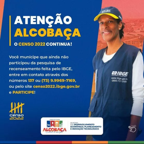 Prefeitura de Alcobaça alerta população sobre questionário do IBGE