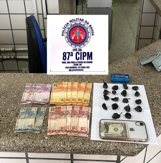 Policiais da 87ª CIPM  apreende menor com cocaína no bairro bela Vista em Teixeira de Freitas