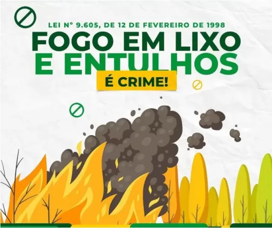 Prefeitura de Caravelas emite comunicado sobre o crime de atear fogo em lixo e entulhos