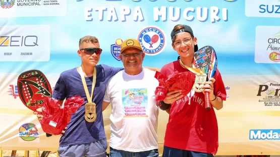 Premiações encerram a 3ª Etapa do Circuito Baiano de Beach Tennis em Mucuri