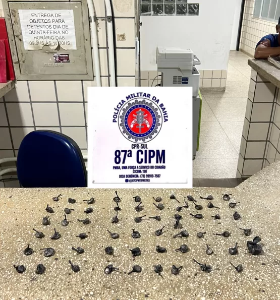 PM prende suspeito com cocaína durante a madrugada em Teixeira de Freitas